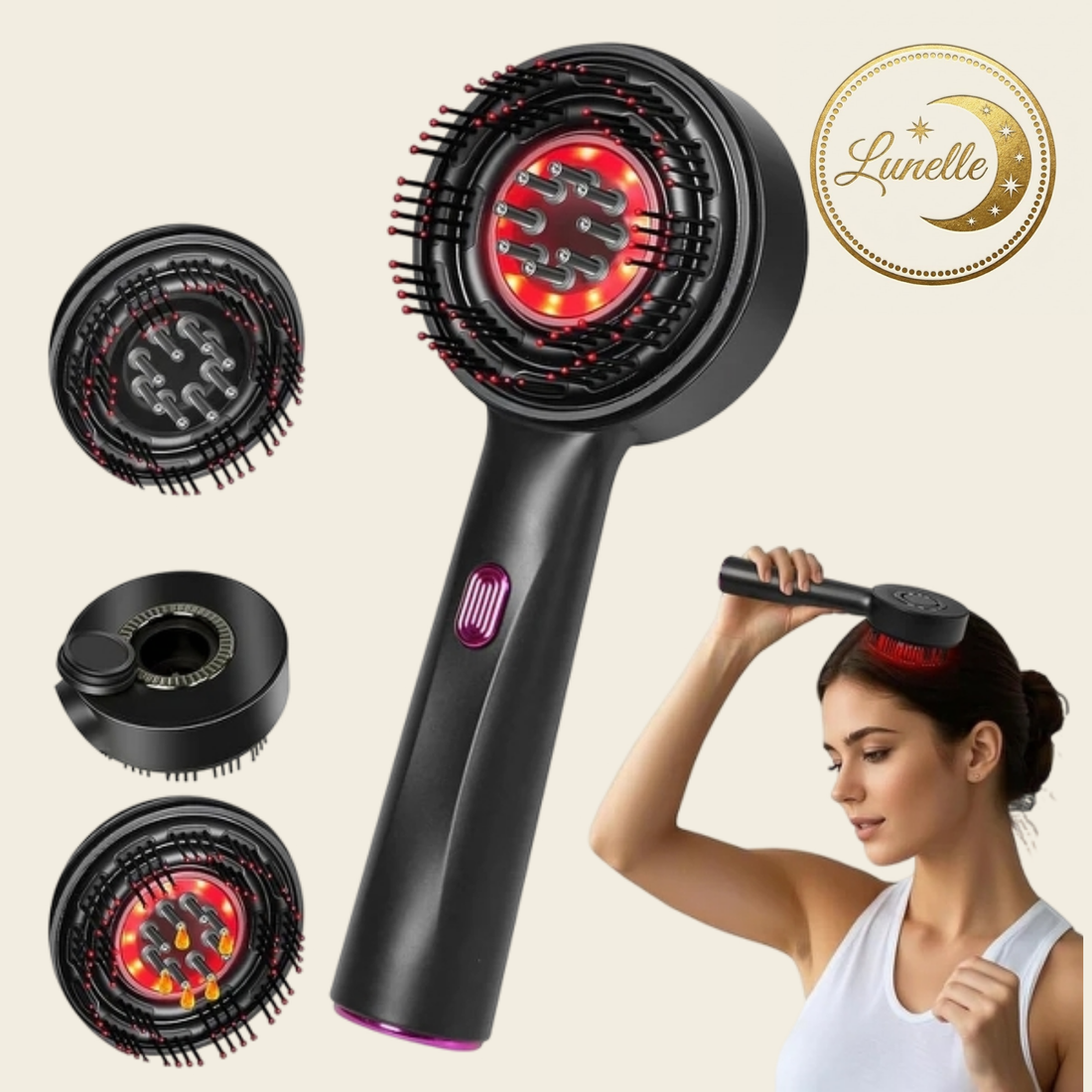 Laser Therapy Hair Growth Comb &amp; Oil Applicator